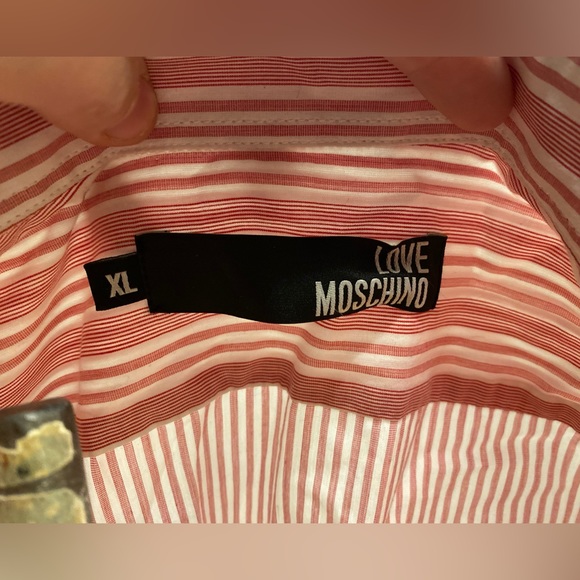 lOVE Moschino pink button down shirt - Picture 9 of 11